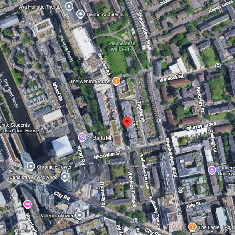 Office location map – 20 Wenlock Rd, London N1 7GU